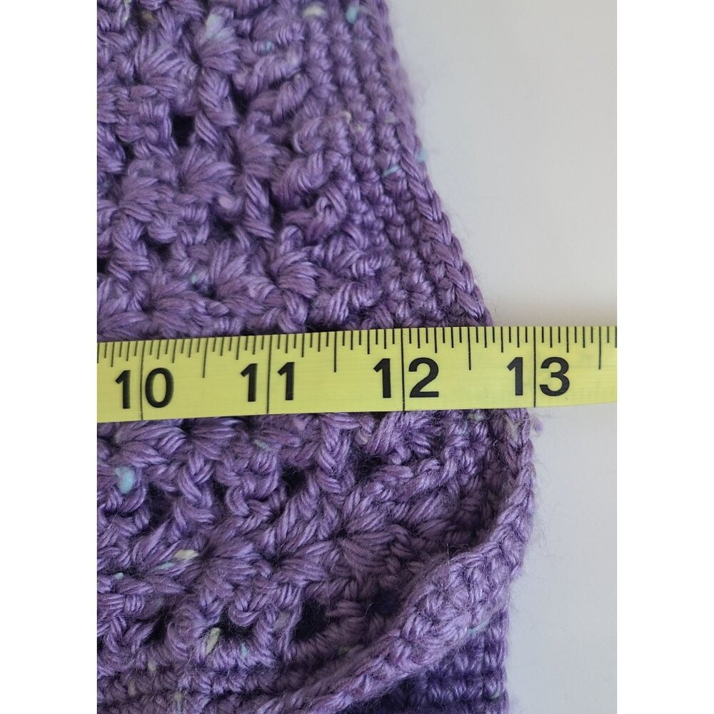 Crochet Baby Cardigan & Skirt Set Purple Size 18 months - 2T Handmade - Picture 9 of 11